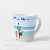 Ontwerp Je Eigen Foto Latte Mok Met Aangepaste Tek (Rechterhoek)