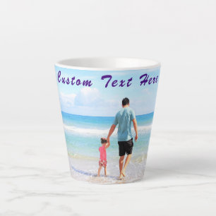 Ontwerp Je Eigen Foto Latte Mok Met Aangepaste Tek