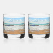 Ontwerp je eigen foto met aangepaste tekst Geperso Whisky Glas (Links)