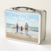 Ontwerp Je Eigen Foto Metaal Lunchbox Aangepaste T (Achterkant)