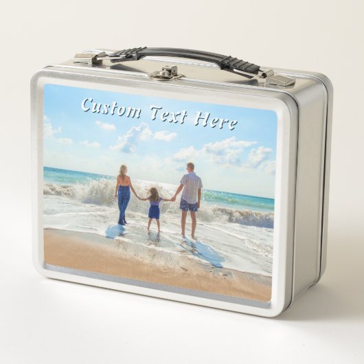 Ontwerp Je Eigen Foto Metaal Lunchbox Aangepaste T (Voorkant)