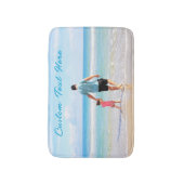 Ontwerp je eigen fotobadmat met aangepaste tekst badmat (Voorkant Verticaal)