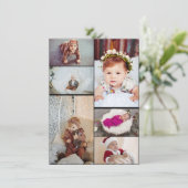 Ontwerp je eigen fotocollage met 6 foto's kaart (Staand voorkant)