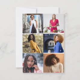 Ontwerp je eigen fotocollage met 6 foto's kaart