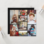 Ontwerp je eigen fotocollage met 8 foto's kaart (Voorkant / Achterkant in situ)