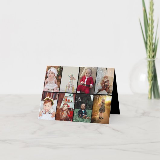 Ontwerp je eigen fotocollage met 8 foto's kaart (Voorkant)