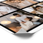 Ontwerp je eigen fotocollage met 8 foto's poster (Hoek)