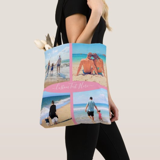 Ontwerp Je Eigen Fotocollage Tote Tas Aangepaste T (Dichtbij)