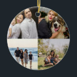 Ontwerp je eigen fotocollage van 4 families keramisch ornament<br><div class="desc">Ontwerp uw eigen 4-familie foto collage keramisch Ornament</div>