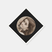 Ontwerp je eigen fotofeestje | Zwart Modern Basic Servet (Hoek)