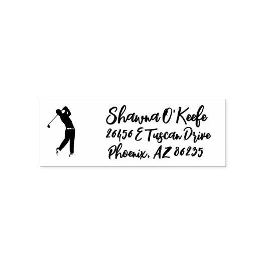 Ontwerp je eigen gepersonaliseerde adres golf them  zelfinktende stempel (Design)