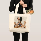 Ontwerp je eigen gepersonaliseerde foto grote tote bag (Voorkant (product))