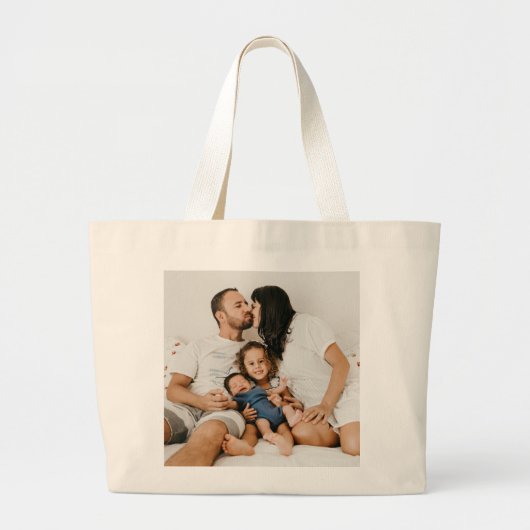 Ontwerp je eigen gepersonaliseerde foto grote tote bag (Voorkant)