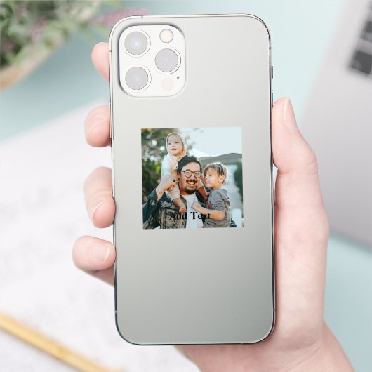Ontwerp je eigen gepersonaliseerde foto sticker (Telefoon)