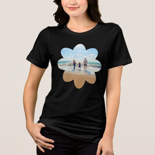 Ontwerp je eigen gepersonaliseerde foto Tri-Blend shirt (Voorkant)