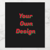 Ontwerp je eigen gepersonaliseerde kerst wijn etiket (Enkel label)