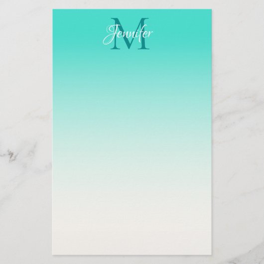 Ontwerp Je Eigen Gepersonaliseerde Monogram Ombre (Voorkant)