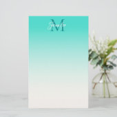 Ontwerp Je Eigen Gepersonaliseerde Monogram Ombre (Staand voorkant)