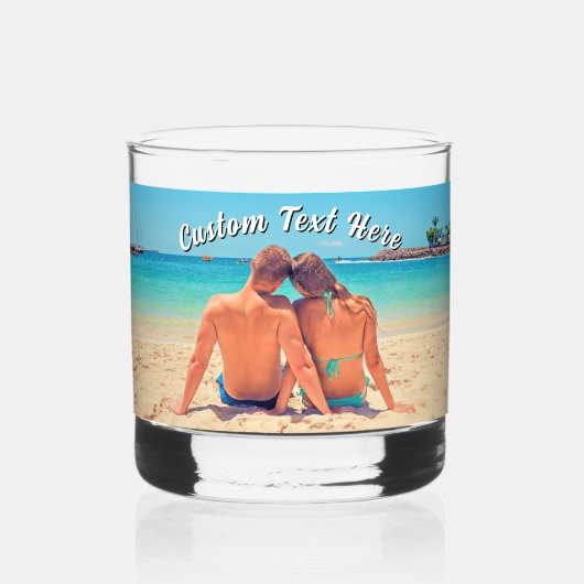 Ontwerp je eigen gepersonaliseerde tekst aangepast whisky glas (Voorkant)