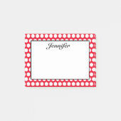 Ontwerp je eigen gepersonaliseerde witte stippen post-it® notes (Voorkant)