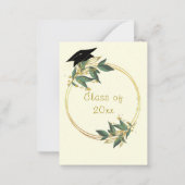 Ontwerp je eigen gouden Afstuderen Notitiekaartje (Achterkant)