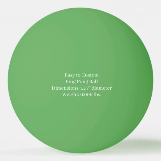 Ontwerp je eigen groene één ster pingpongbal (Voorkant)