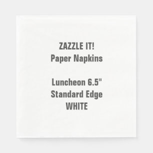 Ontwerp je eigen grote witte lunchpapieren servett servet