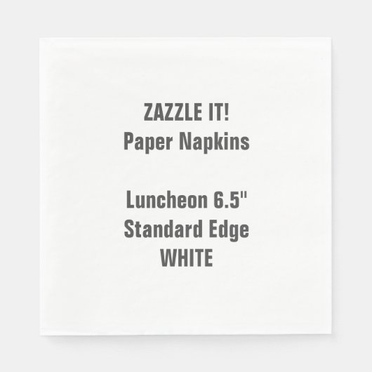 Ontwerp je eigen grote witte lunchpapieren servett servet (Voorkant)