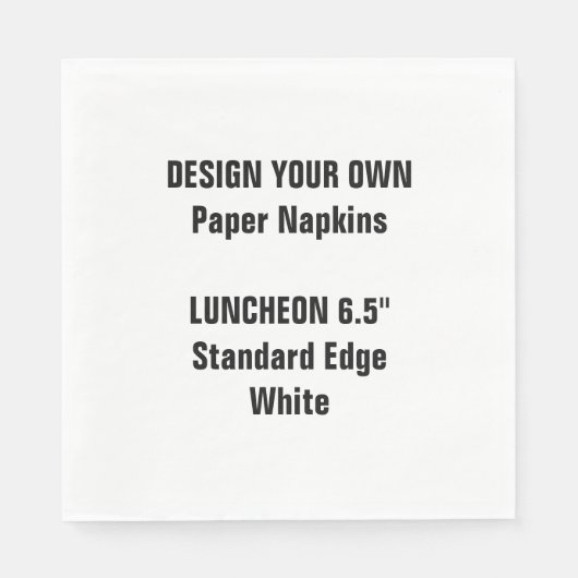 Ontwerp je eigen grote witte lunchpapieren servett servet (Voorkant)