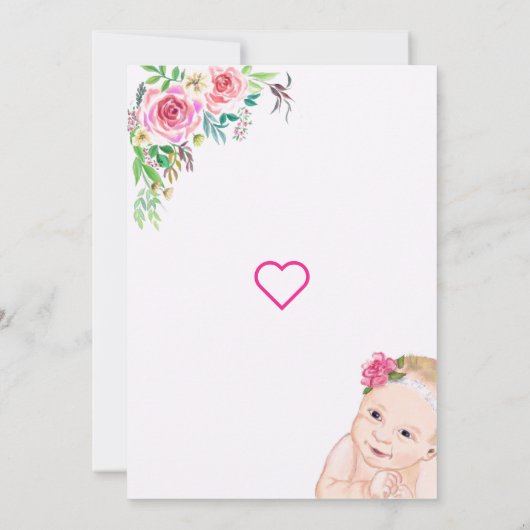 Ontwerp je eigen Happy Baby shower-uitnodiging (Achterkant)