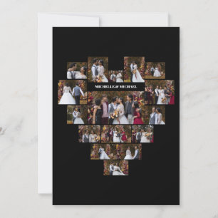 Ontwerp Je Eigen Hartvormige Fotocollage Bedankkaart