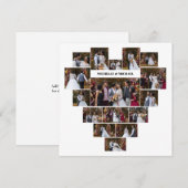 Ontwerp Je Eigen Hartvormige Fotocollage Bedankkaart (Voorkant / Achterkant)