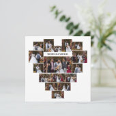 Ontwerp Je Eigen Hartvormige Fotocollage Bedankkaart (Staand voorkant)