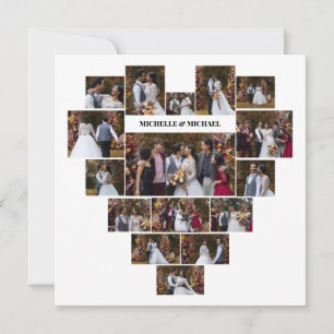 Ontwerp Je Eigen Hartvormige Fotocollage Bedankkaart