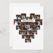 Ontwerp Je Eigen Hartvormige Fotocollage Bedankkaart (Voorkant / Achterkant)