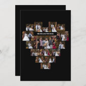 Ontwerp Je Eigen Hartvormige Fotocollage Feestdagenkaart (Voorkant / Achterkant)