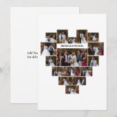 Ontwerp Je Eigen Hartvormige Fotocollage Feestdagenkaart (Voorkant / Achterkant)