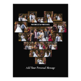 Ontwerp Je Eigen Hartvormige Fotocollage Foto Afdruk