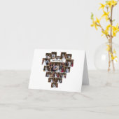 Ontwerp Je Eigen Hartvormige Fotocollage Kaart (Gele Bloem)