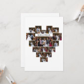 Ontwerp Je Eigen Hartvormige Fotocollage Kaart (Voorkant / Achterkant in situ)