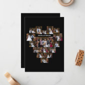 Ontwerp Je Eigen Hartvormige Fotocollage Notitiekaartje (Voorkant / Achterkant in situ)