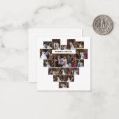Ontwerp Je Eigen Hartvormige Fotocollage Notitiekaartje (Voorkant / Achterkant in situ)