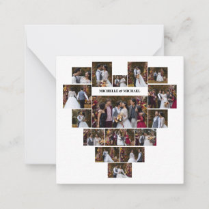 Ontwerp Je Eigen Hartvormige Fotocollage Notitiekaartje
