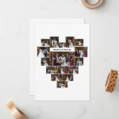 Ontwerp Je Eigen Hartvormige Fotocollage Notitiekaartje (Voorkant / Achterkant in situ)