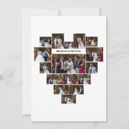 Ontwerp Je Eigen Hartvormige Fotocollage Notitiekaartje