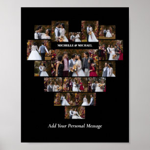 Ontwerp Je Eigen Hartvormige Fotocollage Poster