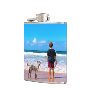 Ontwerp Je Eigen Huisdier Foto Fles Heupfles