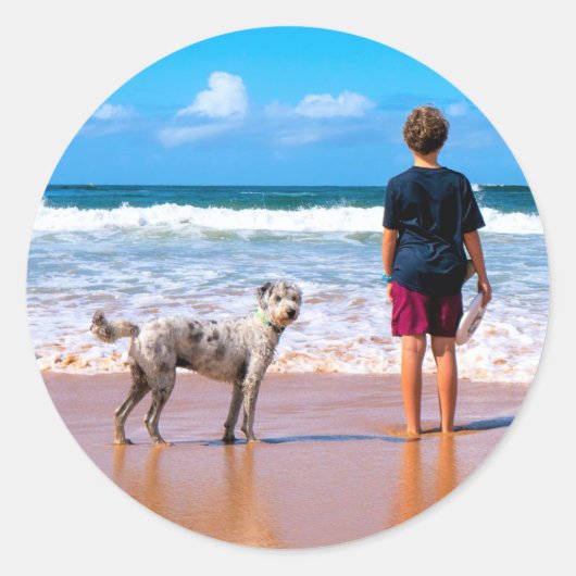 Ontwerp je eigen huisdier foto stickers gepersonal (Voorkant)