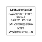 Ontwerp je eigen info Naam Adres Rubber Stamp Rubberstempel (Afrduk)