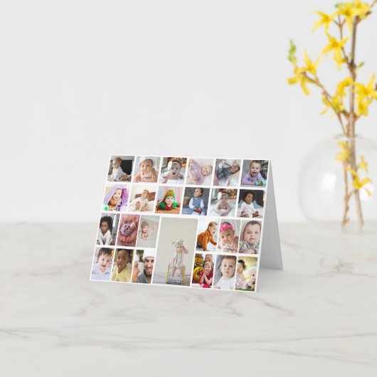 Ontwerp je eigen ingelijste kunstwerk met 25 foto' kaart (Gele Bloem)